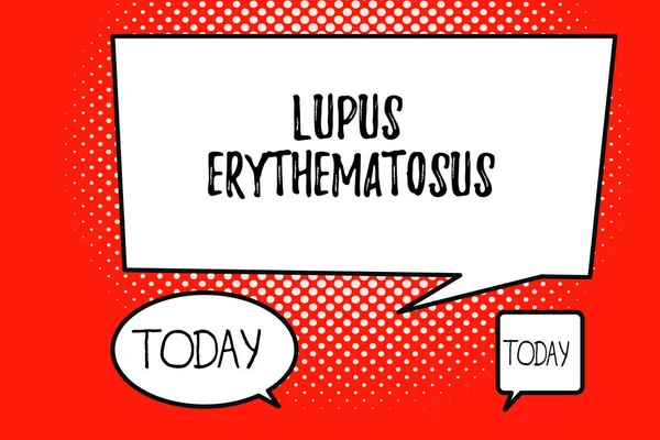 Texto de escritura de palabras Lupus Erythematosus. Concepto de negocio para la condición inflamatoria causada por una enfermedad autoinmune — Foto de Stock