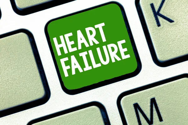 Handwriting text Heart Failure. Concept meaning Failure of the heart to function well Unable to pump blood — Stock Photo, Image