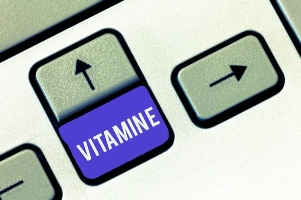 Konceptuella hand skrivande visar Vitamin E. Business foto skylta Antioxidant skyddar kroppens vävnader från skador orsakade av ämnen — Stockfoto