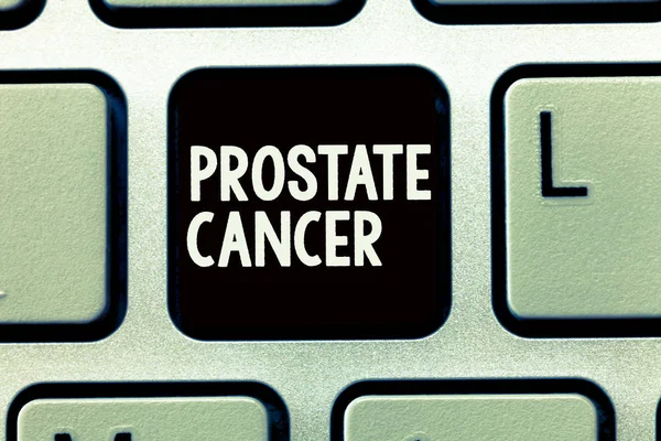 Writing Note Showing Prostate Cancer Business Photo Showcasing Cancer Occurs — Stock Photo, Image