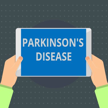 Parkinson s gösterilen metin hastalık işaretidir. Hareketi etkiler kavramsal fotoğraf sinir sistemi bozukluğu.