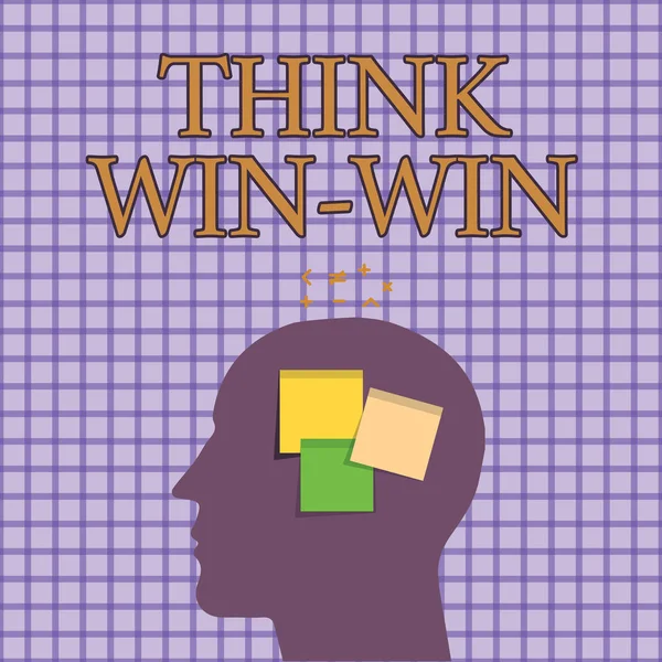 Концептуальный почерк, показывающий Think Win Win. Договоры или решения являются взаимовыгодными и удовлетворительными — стоковое фото