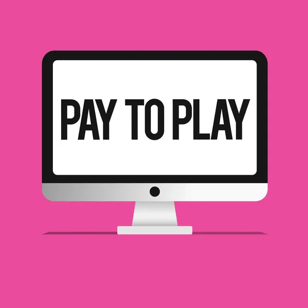 Konzeptionelle Handschrift, die die Bezahlung zum Spielen zeigt. Geschäftstext Foto geben Geld für ein Spiel Glücksspiel Sport Unterhaltung — Stockfoto