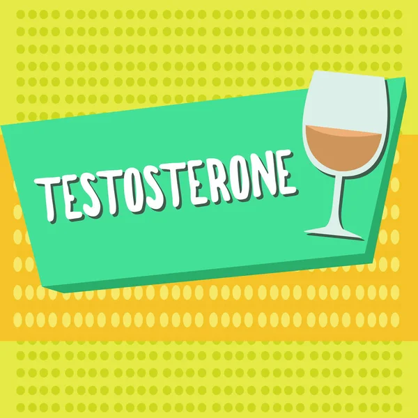 Aplikace Word psaní textu testosteron. Obchodní koncept rozvoje hormonů mužských sekundárních pohlavních znaků — Stock fotografie