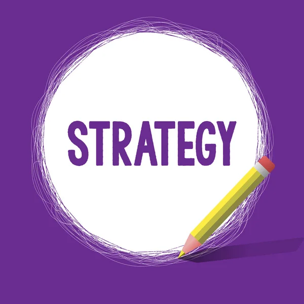 Word Tekst Intoetsen Strategie Bedrijfsconcept Voor Actieplan Ter Verwezenlijking Van — Stockfoto