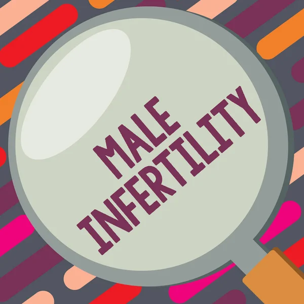 Text tecken visar manlig infertilitet. Konceptuella foto av en manlig oförmåga att orsaka graviditet i en bördig — Stockfoto