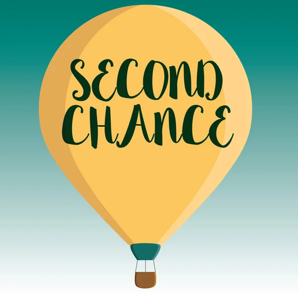 Handwriting text Second Chance. Concept meaning Giving another shot Engaged again to business venture