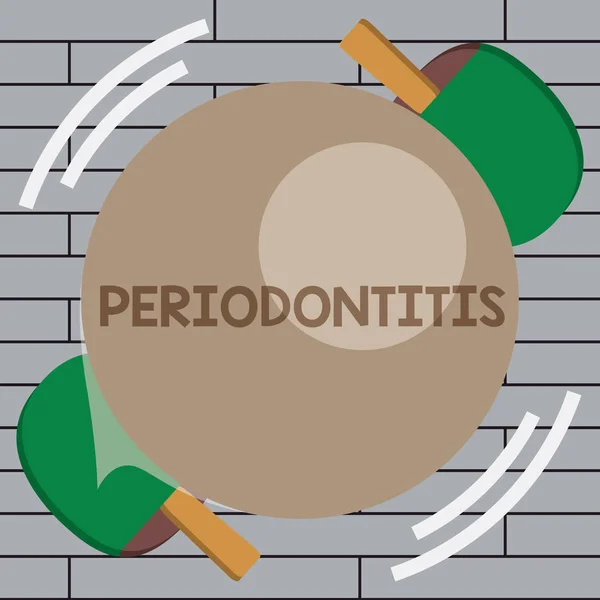 Escritura a mano Periodontitis. Concepto que significa Hinchazón del tejido alrededor de los dientes Contracción de las encías —  Fotos de Stock