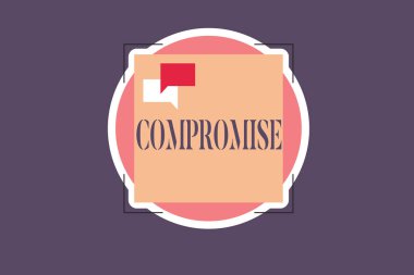 Kavramsal el uzlaşma gösterilen yazma. İş fotoğraf metin gel anlaşmaya karşılıklı taviz vermek ortaya açığa tarafından