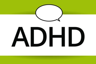 Word metin yazma DEHB. Çocuk hiperaktif sorun dikkat ruh sağlığı bozukluğu için iş kavramı