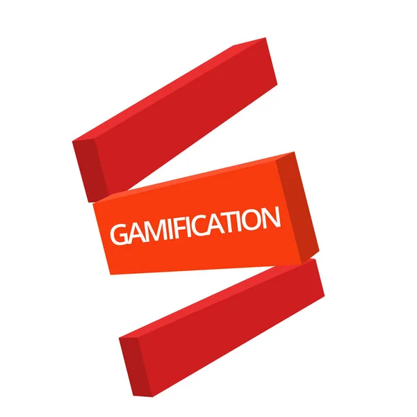 Handgeschreven tekst schrijven van Gamification. Concept, wat betekent dat toepassing van typische elementen van het spel spelen op andere gebieden — Stockfoto