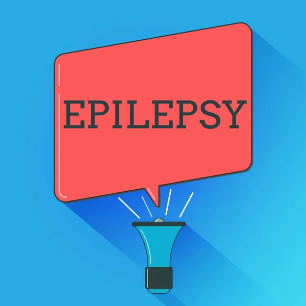 Escribiendo una nota que muestra epilepsia. Foto de negocios mostrando Cuarto trastorno neurológico más común Convulsiones impredecibles —  Fotos de Stock