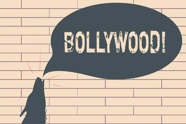 手書きテキストは、ボリウッドの書き込み。インドの人気のある映画映画業界ムンバイ撮影を意味概念 — ストック写真