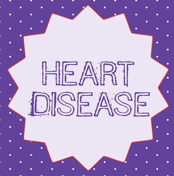 Conceptual hand writing showing Heart Disease. Business photo text Heart disorder Conditions that involve blocked blood vessels — Stock Photo, Image