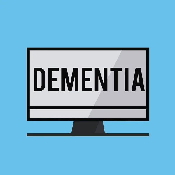 Text sign showing Dementia. Conceptual photo Impairment in memory Loss of cognitive functioning Brain disease — Stock Photo, Image