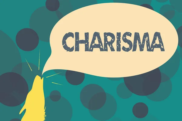 Textzeichen mit Charisma. konzeptionelle Foto überzeugende Attraktivität oder Charme, die Hingabe in anderen inspirieren — Stockfoto