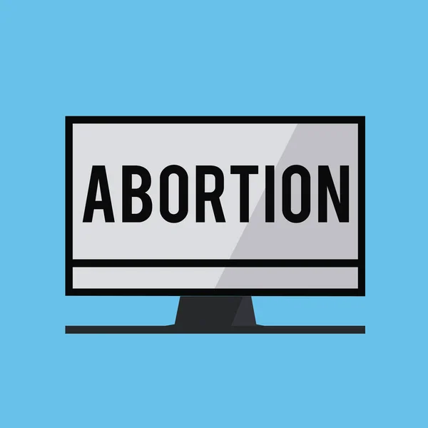 ป้ายข้อความแสดงการทําแท้ง รูปภาพแนวคิด การยุติการวิเคราะห์การตั้งครรภ์ การตายของตัวอ่อน — ภาพถ่ายสต็อก
