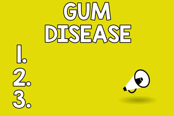 Word writing text Gum Disease. Business concept for Inflammation of the soft tissue Gingivitis Periodontitis
