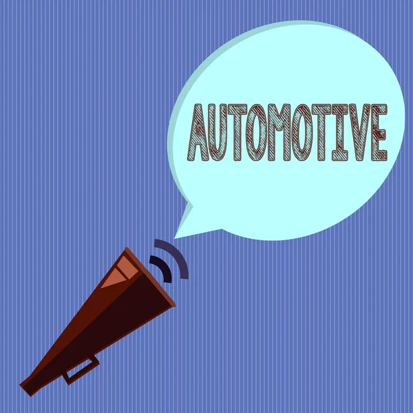 Γράφοντας κείμενο λέξη Automotive. Επιχειρηματική ιδέα για σχετικές μεσινέζας αυτοκινούμενο των οχημάτων με κινητήρα κινητήρα αυτοκίνητα αυτοκίνητα — Φωτογραφία Αρχείου