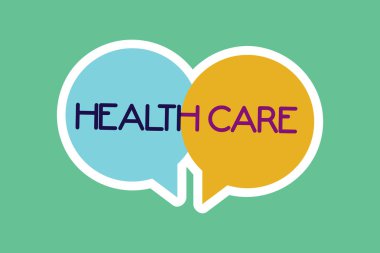 Kavramsal el sağlık gösterilen yazma. Tıbbi bakım iyileştirme, fiziksel ruhsal koşullar vitrine iş fotoğraf