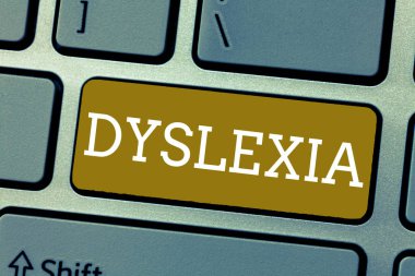 El yazısı metin disleksi. Bu anlam bozuklukları kavramı dahil okumak ve geliştirmek öğrenme güçlüğü