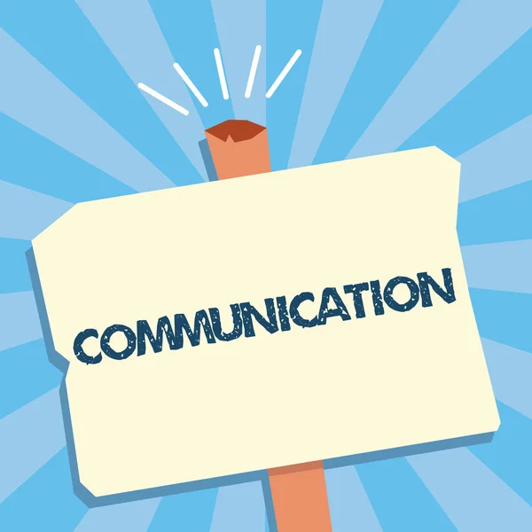 Menulis catatan menunjukkan Komunikasi. Foto bisnis menampilkan Imparting atau bertukar informasi dengan menulis — Stok Foto