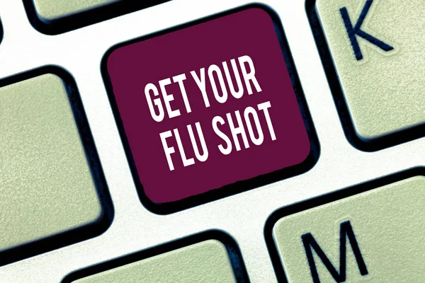 Word pisanie tekstu Get Your grypy Shot. Koncepcja biznesowa dla Acquire szczepionki do ochrony przed grypą — Zdjęcie stockowe