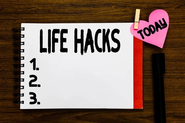 Conceptual Hand Writing Text Showing Life Hacks. Concept Meaning