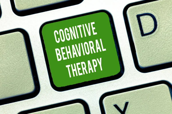 Text sign showing Cognitive Behavioral Therapy. Conceptual photo Psychological treatment for mental disorders