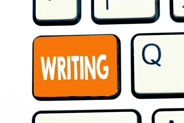 Ord skriva text skriver. Affärsidé för åtgärder skriva något att göra viktiga anteckningar brev papper — Stockfoto