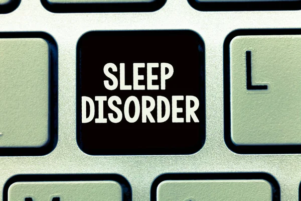 Writing note showing Sleep Disorder. Business photo showcasing problems with the quality, timing and amount of sleep
