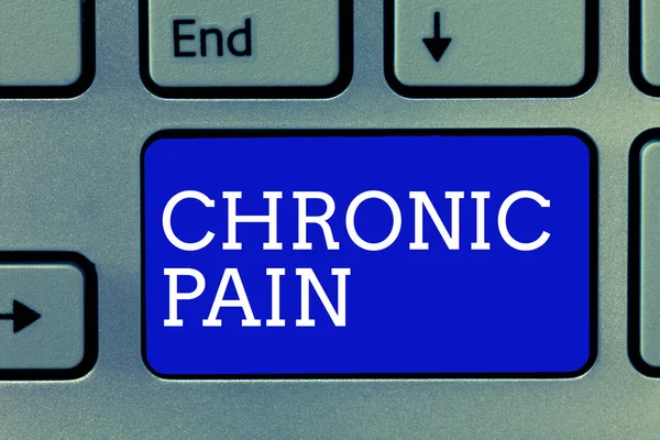 Handwriting text Chronic Pain. Concept meaning Pain that extends beyond the expected period of healing