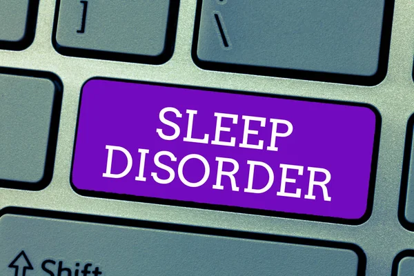 Word writing text Sleep Disorder. Business concept for problems with the quality, timing and amount of sleep