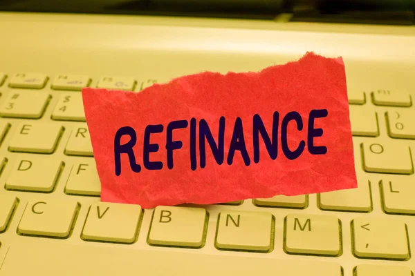 Refinance gösterilen Not yazma. İş fotoğraf vitrine finans tekrar yerine başka bir ile mevcut borç