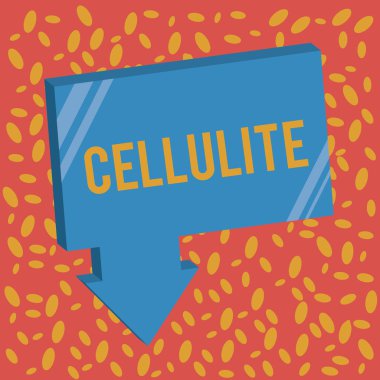 Selülit gösterilen Not yazma. Deri dimpling neden iş fotoğraf vitrine kalıcı subcutaneous yağlı