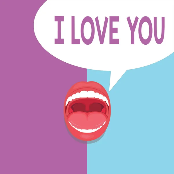 Text sign showing I Love You. Conceptual photo Expressing roanalysistic feelings for someone Positive emotion — Stock Photo, Image