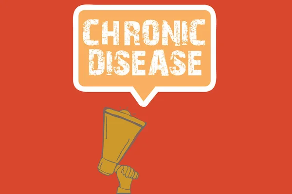 Text znamení ukazující chronickou nemocí. Konceptuální fotografie podmínku můžete řídit s léčbou měsíce — Stock fotografie