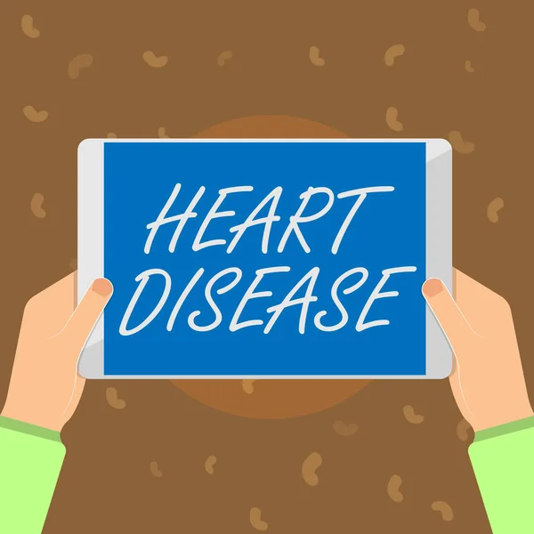Conceptual hand writing showing Heart Disease. Business photo text Heart disorder Conditions that involve blocked blood vessels — Stock Photo, Image