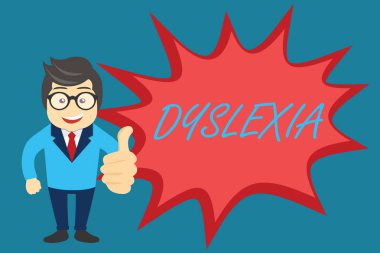 Word metin yazma disleksi. İş kavramı için okumak ve geliştirmek öğrenme güçlüğü ilgili karışıklık