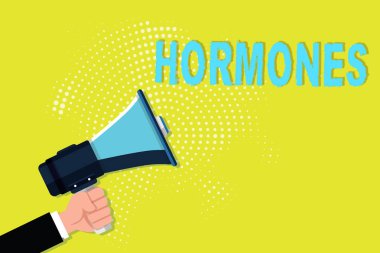 Hormonlar gösterilen Not yazma. İş Fotoğraf Düzenleyici madde organizmada üretilen vitrine doku sıvısı taşınan