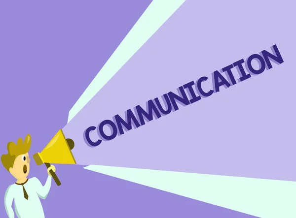 Textzeichen für Kommunikation. konzeptionelle Foto-Vermittlung oder Austausch von Informationen durch sprachliche Schrift — Stockfoto