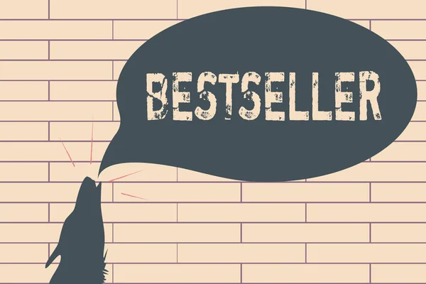 Handgeschreven tekst Bestseller schrijven. Begrip betekenis boek product verkocht in grote aantallen succesvolle literatuur — Stockfoto