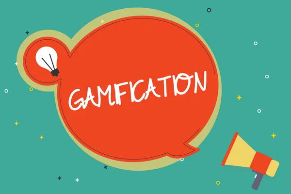 Semn text care arată Gamification. Fotografie conceptuală Aplicarea elementelor tipice de joc în alte domenii — Fotografie, imagine de stoc