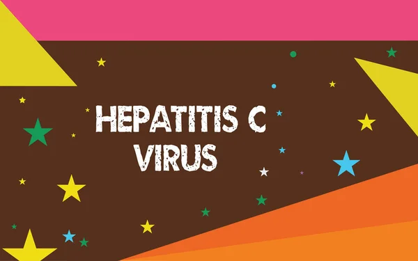 Het schrijven van nota tonen van Hepatitis C-Virus. Zakelijke foto presentatie van infectieuze agent waardoor de ziekte virale hepatitis — Stockfoto