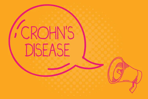 Tulisan tangan konseptual yang menunjukkan Crohn s adalah penyakit. Penyakit inflamasi teks foto bisnis pada saluran pencernaan — Stok Foto