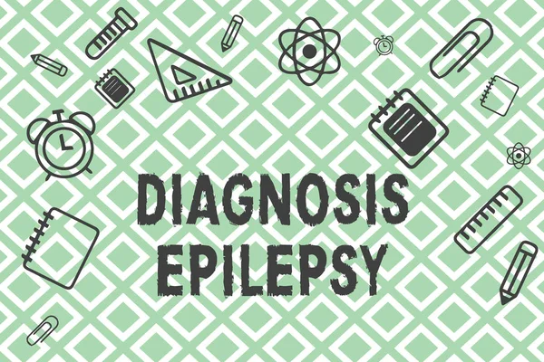 Почерк текста Диагностика эпилепсии. Понятие, означающее расстройство, при котором активность мозга становится ненормальной — стоковое фото