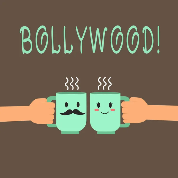 Word menulis teks Bollywood. Konsep bisnis untuk industri film populer India Sinematografi Mumbai — Stok Foto