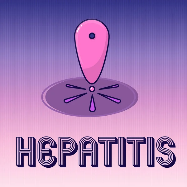 Handschriftliches Textschreiben Hepatitis. Konzept einer Krankheit, die durch eine Entzündung der Leber-Virusinfektion beschrieben wird — Stockfoto
