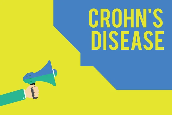 Texto escrito palavra Crohn s é doença. Conceito de negócio para doença inflamatória do trato gastrointestinal — Fotografia de Stock