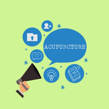 Word metin yazma akupunktur. Ağrı ve hastalık iğne kullanarak için alternatif tedavi tedavi için iş kavramı